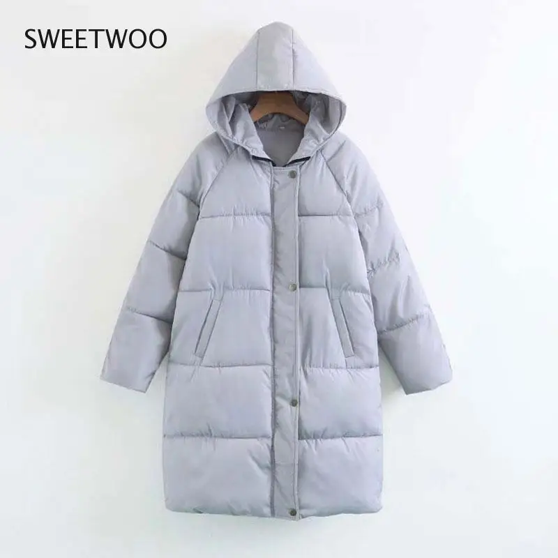 2022 Autumn Winter Coat Women Warm Long Down Jackets Women Long sleeve Hooded Thick Down Parka Women