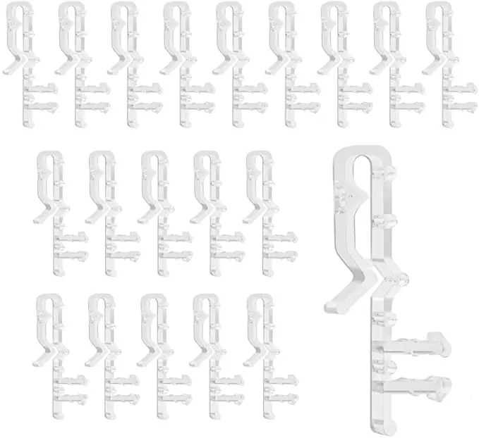 

Plastic Valance Clips 20Pcs,Hidden Faux Wood Blind Valance Clips 2 inch for Vertical Blinds