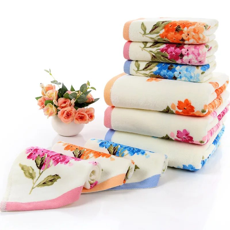 

Peony Printing Hotel Towel Set Soft Face Towels Cotton Bath Towel For Adults Washcloths Absorbent Hand Towel Towels Bathroom
