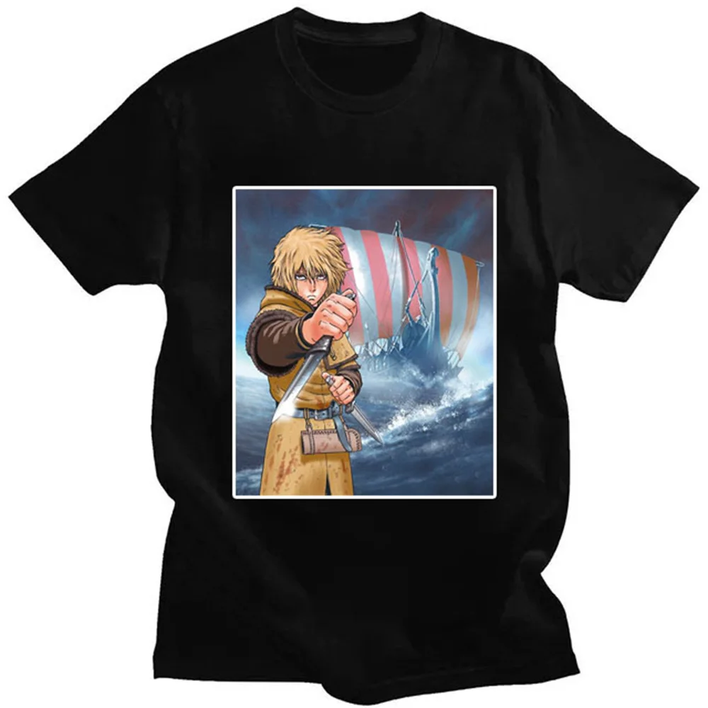 

Top Japanese anime printed short sleeved T-shirt Harajuku Fashion Loose Plus Size Men's Pullover Black T-shirt