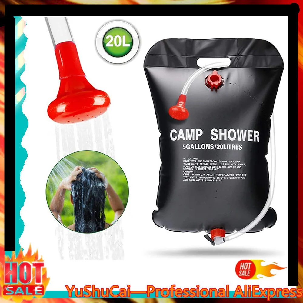 

Camp Shower Bag Solar Energy Heated Portable Folding Outdoor Bath Bag Travel Hiking Climbing PVC Water Bag Camping Equipment