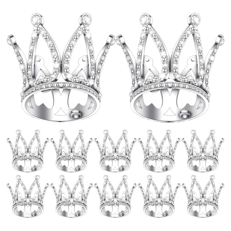 

12Pcs Crown Cake Topper Mini Baby Crown Queen Crown Small Princess Headpiece Cake Decoration For Baby Shower Decor