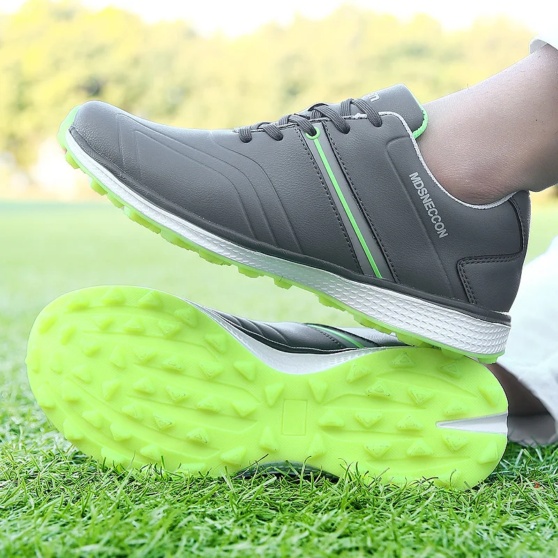 Lixingming Мужские Туфли Для Гольфа Белые Водонепроницаемые Большие Размеры Дышащие