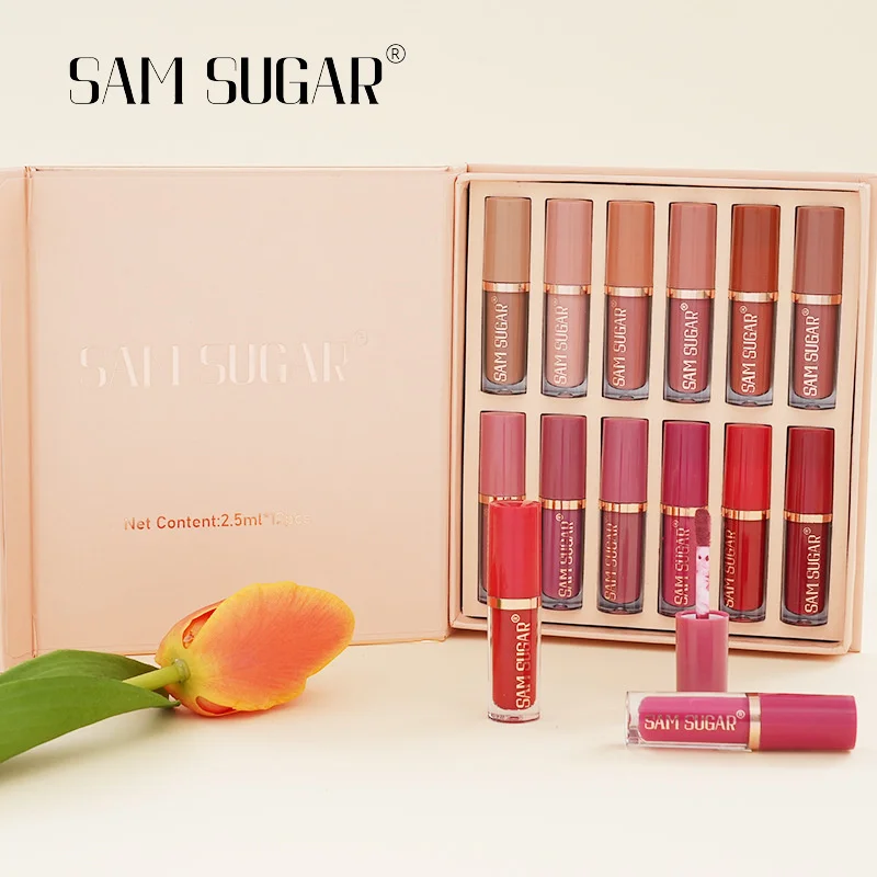 

Lipstick Beauty Products 12 Color Smooth Lipstick Set Cosmetic Lip Glaze Makeup 12 Colors Set Waterproof Lip Gloss Lip Makeup