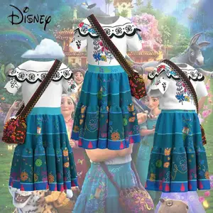 Encanto Mirabel Madrigal Cosplay Costume Girl Dress Girls Fancy Dresses For Carnival Halloween Princess Dress Children Clothing