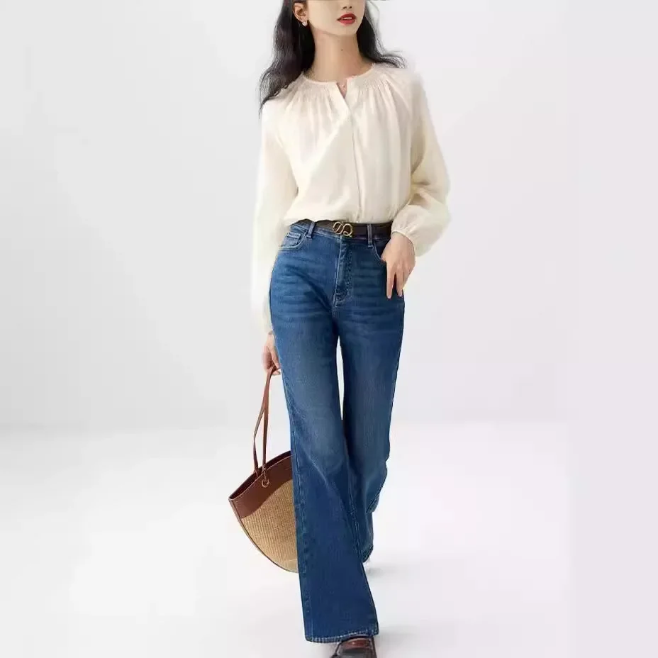 Женский винтажный Романтический костюм новый стильный топ с перевернутыми