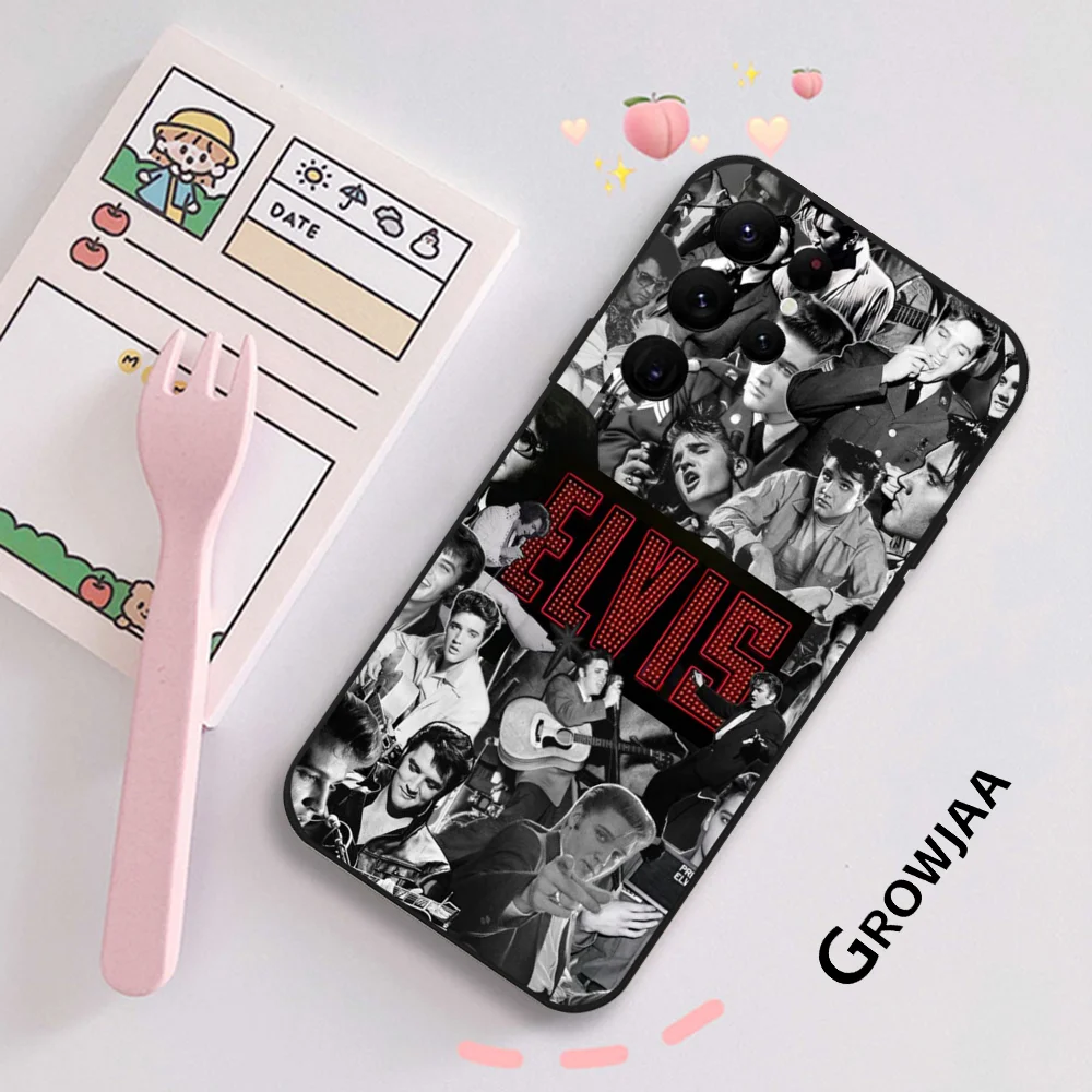 E-ElviS P-Presley Singer Phone Case For Samsung Galaxy S24 Ultra S22 S23 S21 S20 5G Protective Silicone TPU Funda