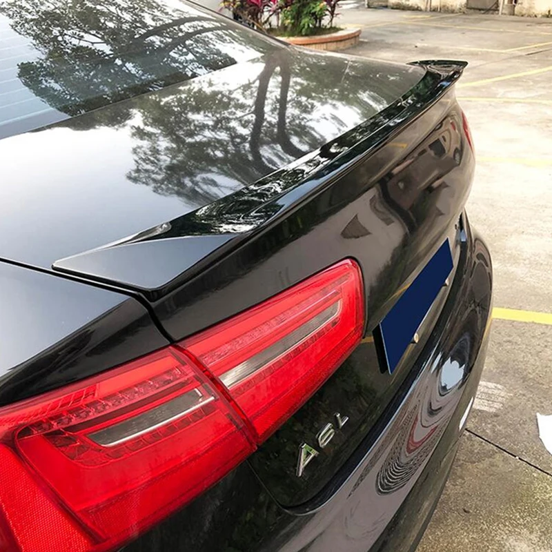 Для глянцевого черного спойлера аксессуары OLD Audi A6 C7 2011-2018 АБС-пластик багажник
