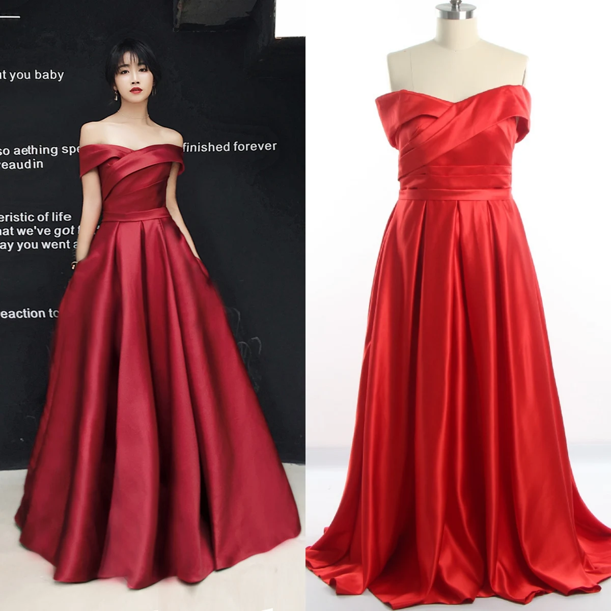 

Женское Плиссированное вечернее платье It's Yiiya, атласное ТРАПЕЦИЕВИДНОЕ ПЛАТЬЕ до пола большого размера с вырезом лодочкой, короткими рукавами и шнуровкой на лето 2019