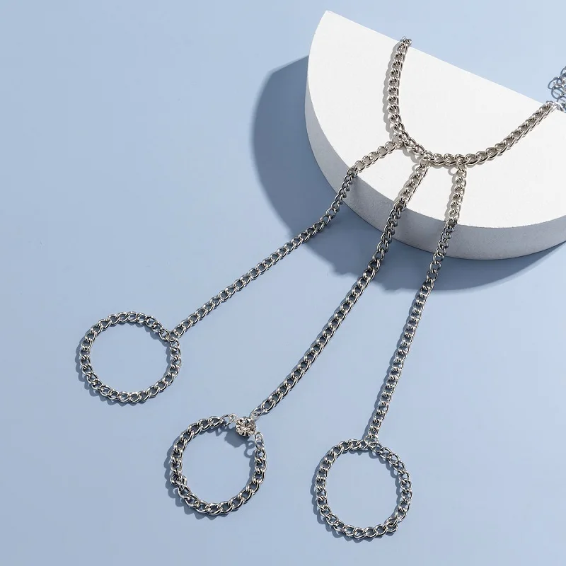 Женский винтажный браслет-цепочка серебряного цвета в стиле панк-рок - купить по