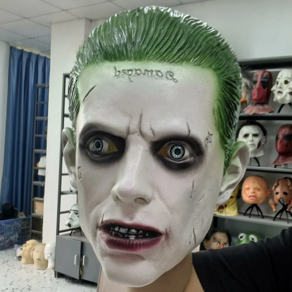 Реалистичная латексная маска Джаред Лето-клоун на Хэллоуин с искусственным