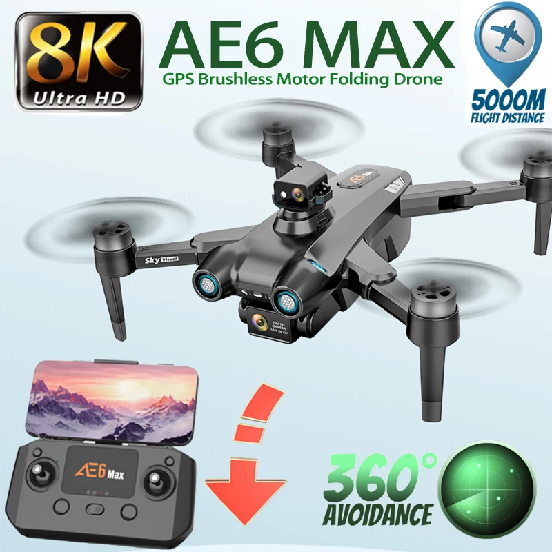 

2023 New GPS Drone 8K HD Camera 4K Plane With 5G FPV Obstacle Avoidance Professional Brushless Motor Quadcopter RC 5Km Dron Toys