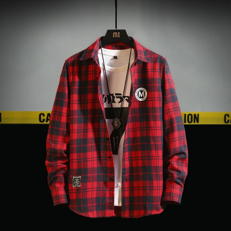 Wholesale 2022 Classic Plaid Casual Shirts Men's Trend All-match Fashion Youth Student Youth Shirts Korean Slim Shirts