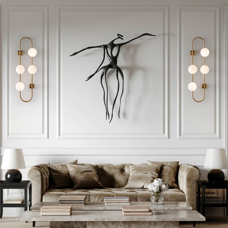 Современные скандинавские черные настенные светильники со светодиодной