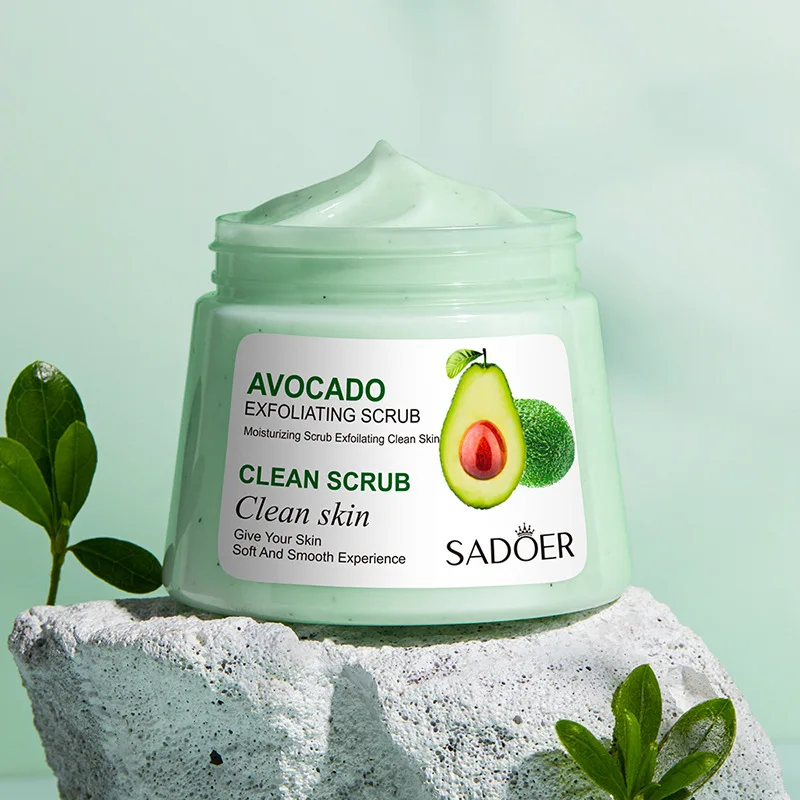 

SADOER Fruit Extract Skin Care Body Scrub Avocados Wild Berry Orange Cleaning Soap Körper Peeling Cuticle Exfoliating Cream 1Pc