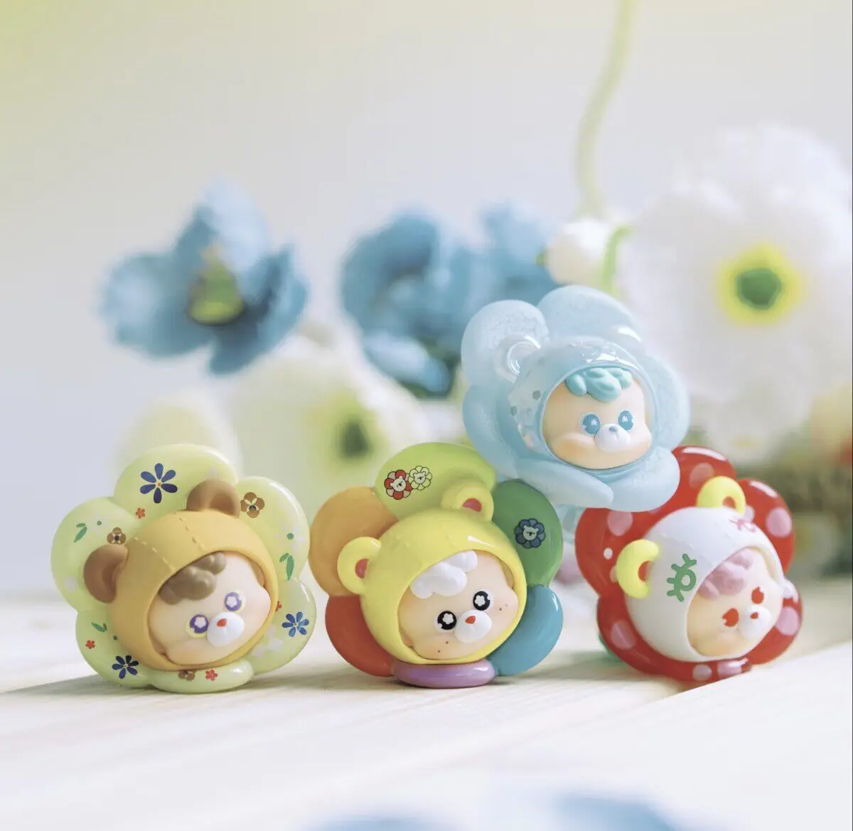 Фото В наличии: Мини-фигурка Diudiu Baby Mystery Box, серия «Мир цветов Your Bear», милая коллекционная игрушка из флокированного ПВХ, декор для стола, игрушка-сюрприз в закрытой коробке №5