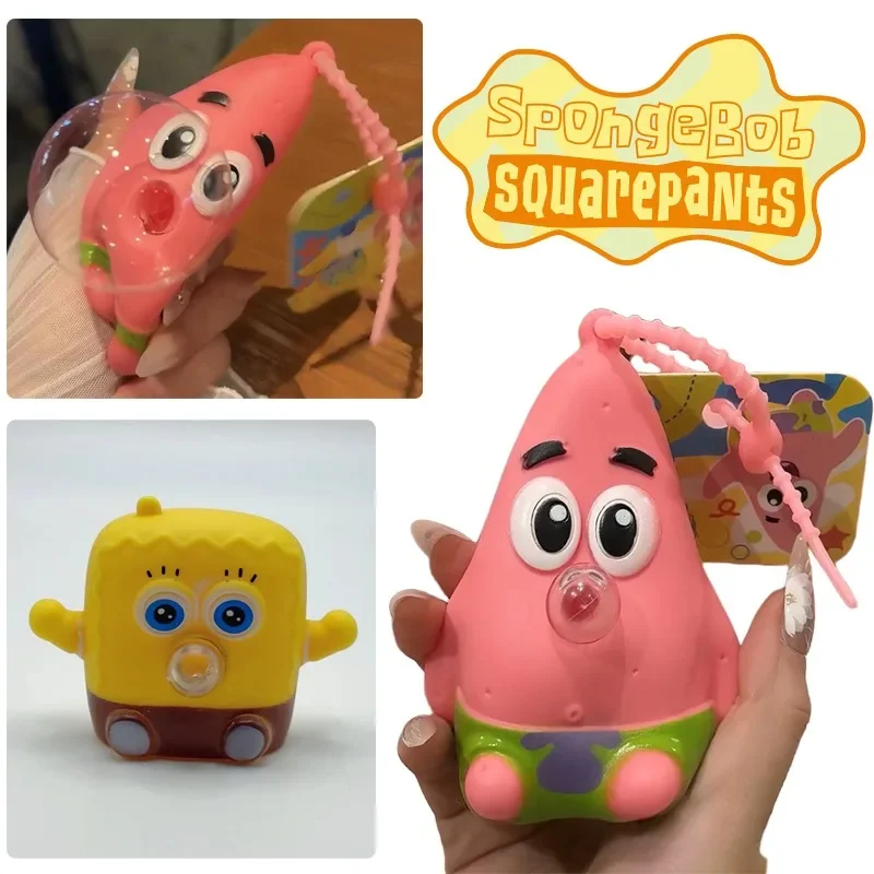 Брелок Губка Боб Патрик Стар игрушка для выдувания пузырей кукла кулон