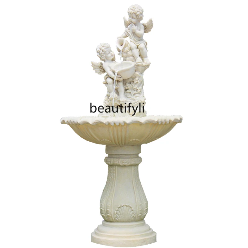 

CXH Sculpture Outdoor Rockery Fish Pond Courtyard Water Landscape Garden Decoration Floor Ornaments