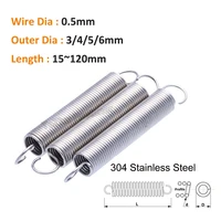 510pcs wire dia 0 5mm 304 stainless steel open hook tension coil extension stretching toys spring od 3456mm length 15120mm