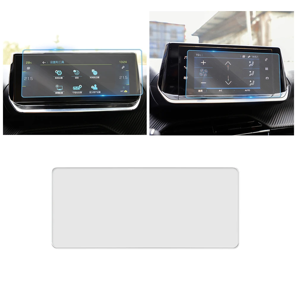 

For Peugeot e2008 2020 2021 Car Multimedia Video GPS Navigation LCD Screen Tempered Glass Protective Film Anti Scratch