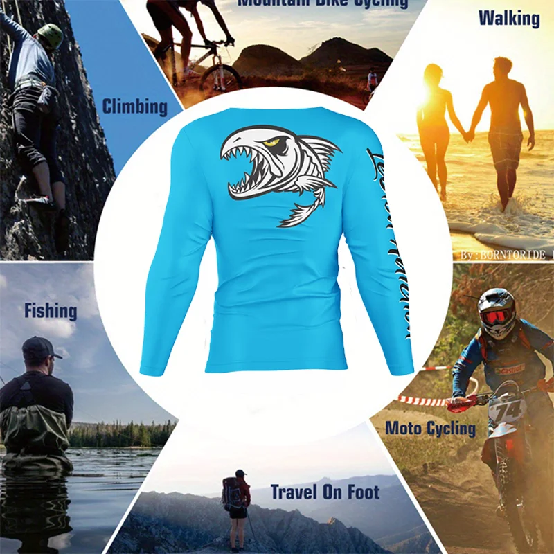 Мужская футболка с длинным рукавом и круглым вырезом принтом