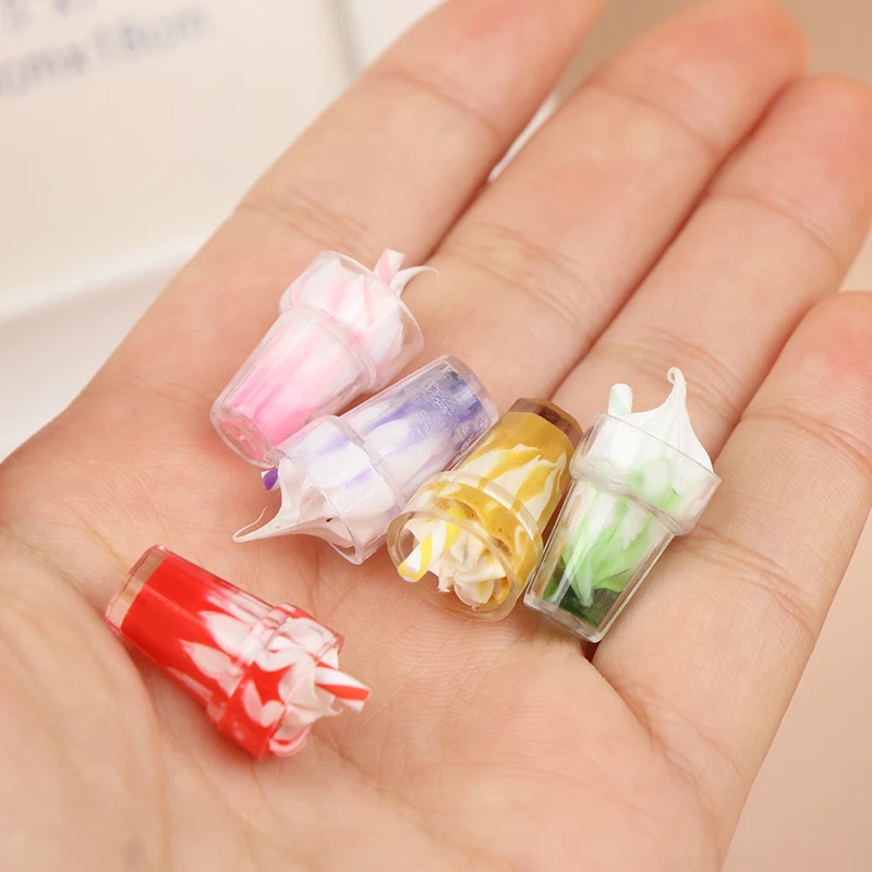 

5 шт./компл. Милые Чашки для мороженого и напитков модель игрушечный мини кукла для еды аксессуары Подходит для игрового домика Миниатюрная ...