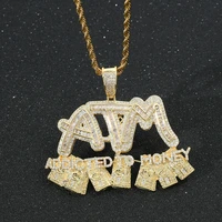 scooya tide brand hip hop dollar letter pendant necklace micro encrusted zircon hip hop men personality necklace fashion jewelry