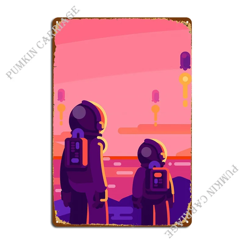 

Плоский металлический знак с астронавтом, Настенный декор, Клубные таблички, таблички, печать, жестяной знак, плакат