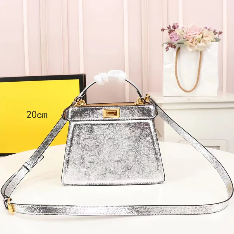 

Designer vintage cowhide leather twist lock handbag Women's new Tote bag Fashion luxury multi-functional diagonal shoulder bag