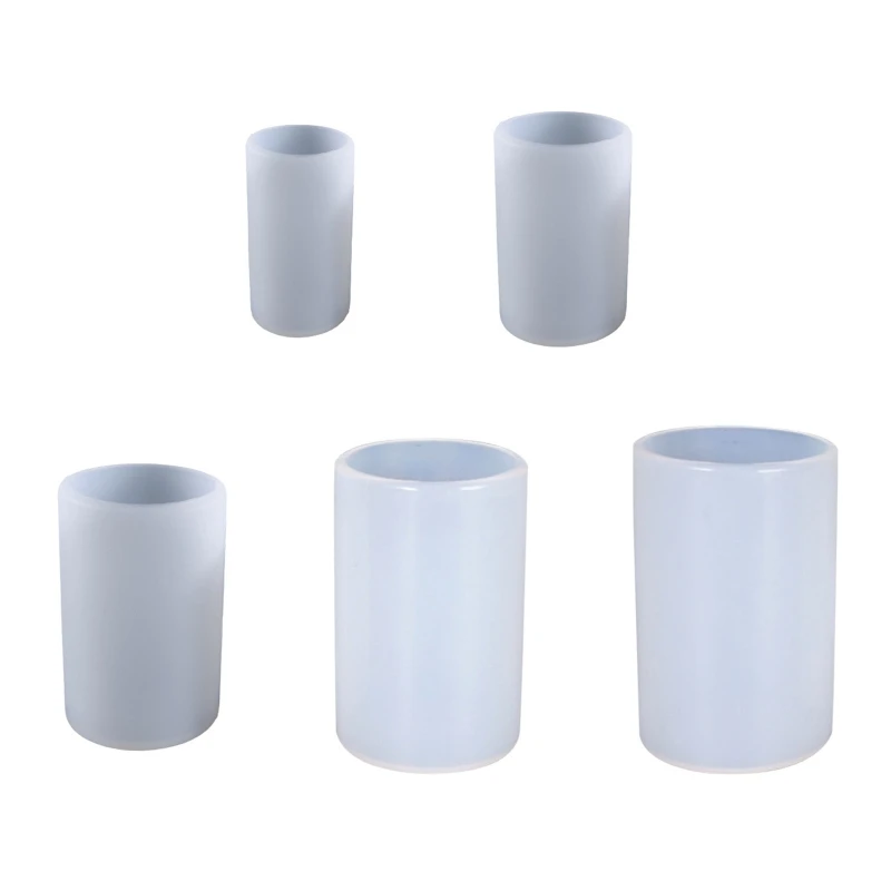 

50JB Handmade Cylinder Pillar Candle UV Crystal Epoxy Resin Mold Plaster Silicone Mould DIY Crafts Wax Soaps Home