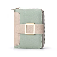 new money bag fashion women short wallets monedero mujer brand clutch bag buckle purses card holder woman small zipper wallet