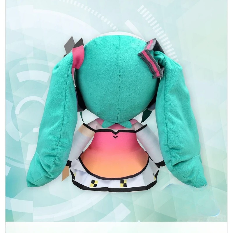 Фото Новая плюшевая кукла Мику Hatsune, подушка Fuuf, аниме, периферийный милый мультяшный кулон-зеркало для макияжа, милый подарок для друзей на день рождения №2