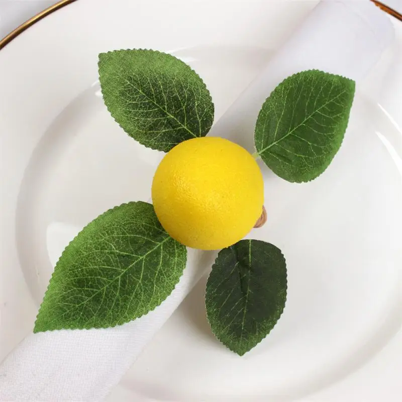

Durable Room Napkin Ring Small Circle Base Napkin Rings Sturdy Quality Lemon Napkin Ring Personality Kitchen Gadgets Handcrafted