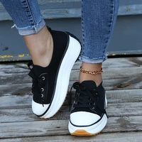 new womens shoes womens sports shoes low heel platform casual shoes spring and autumn lace up outdoor non slip walking shoes
