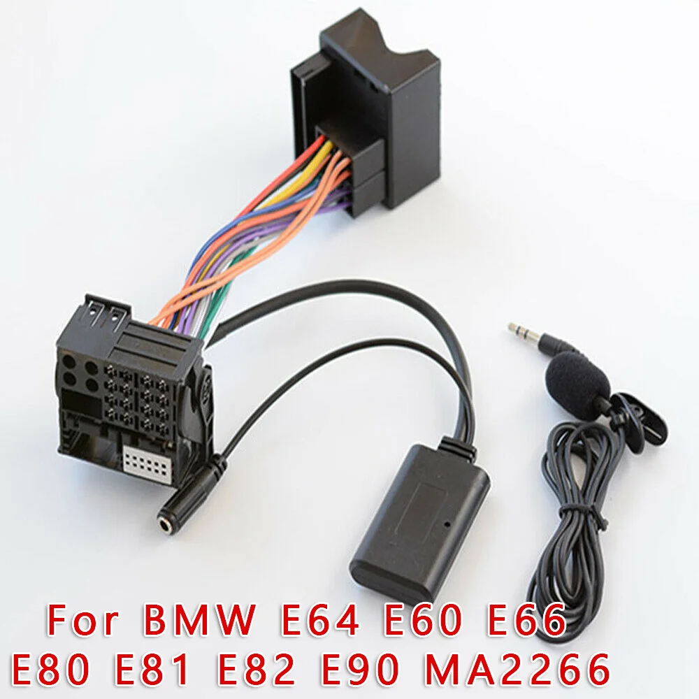 1 комплект BT-совместимого 5 0 музыкального аудиоадаптера MIC для BMW E81 E82 E90 MA2266 Черный