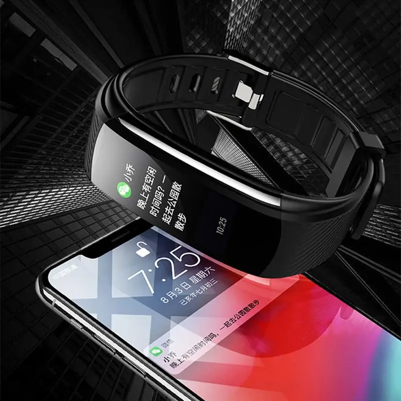 

Engue Отображение времени и даты шаг и частоты сердечных сокращений умный спортивный браслет и часы Eg T5 умный браслет.