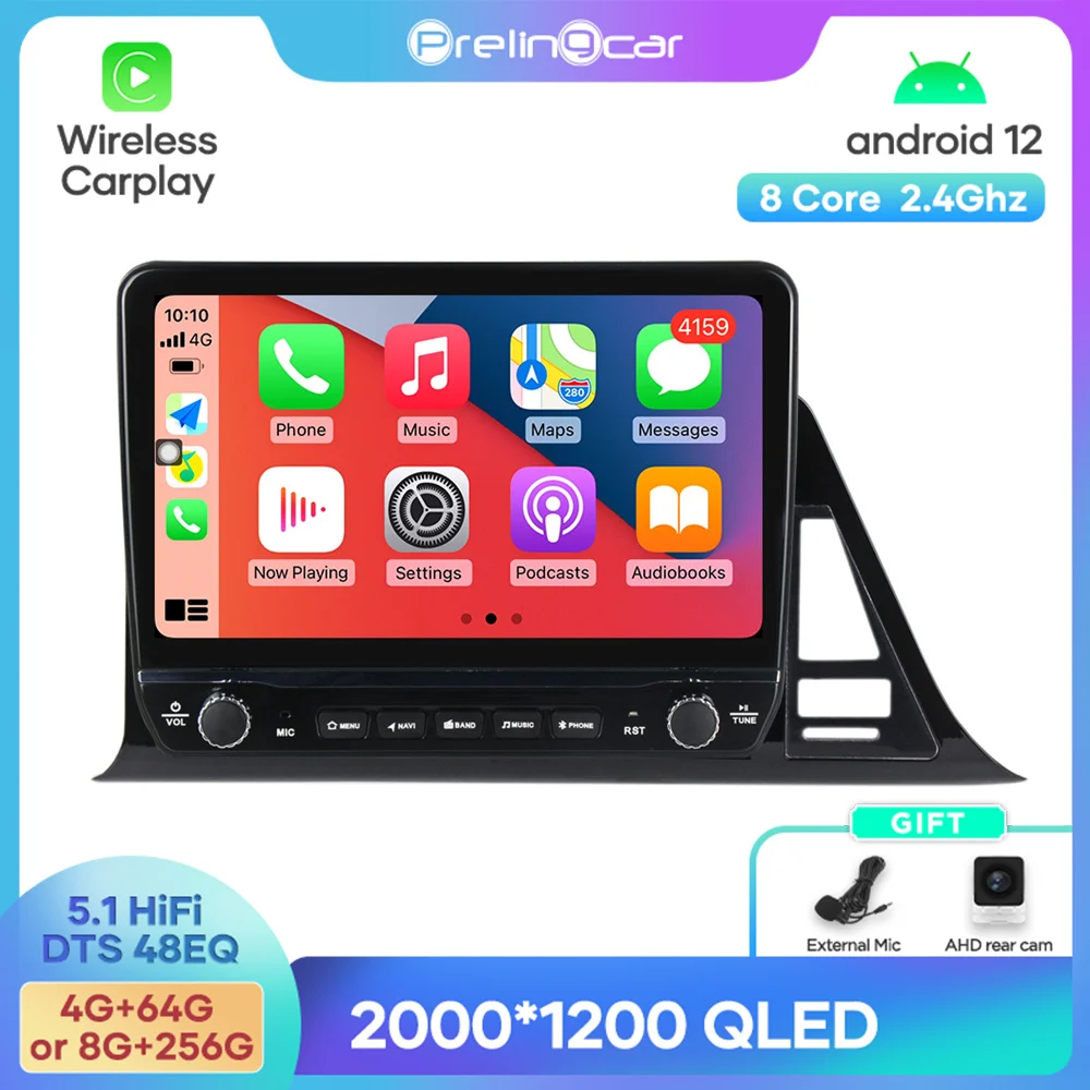 

Android 12 DTS Sound For Toyota C-HR 2016-2020 Years Navigation Multimedia Car Player Radio 2Din Stereo Bluetooth 48EQ