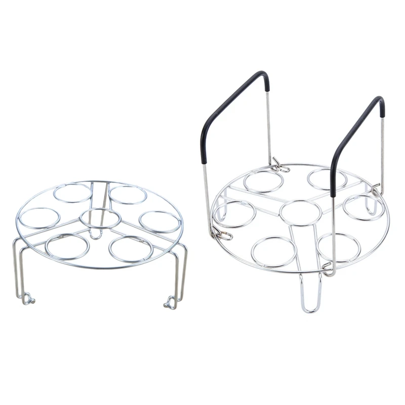 

Stackable Egg Steamer Rack Trivet with Heat Resistant Handles for Accessories Multipurpose Steaming Holder