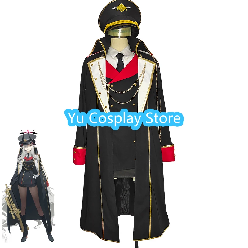 Игра Синий Архив Hanuma Makoto Косплей Костюм Милое праздничное платье со шляпой