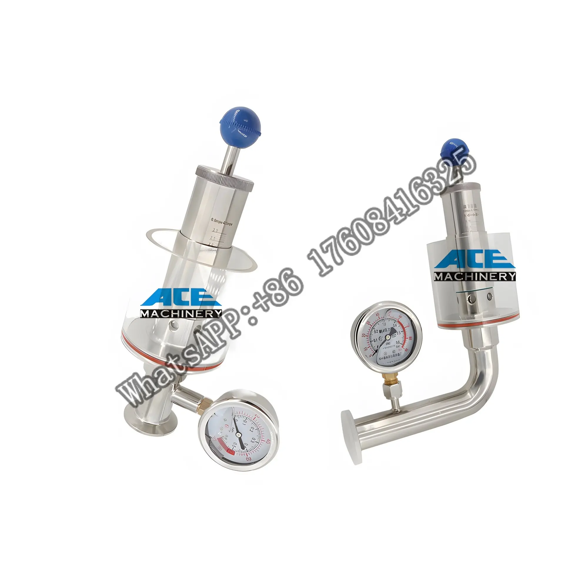 

0-60 Psi 1.5Inch Ss304 Sanitary Tri-Clover Fittings Connectors Home Brew Tri Clamp 1.5 Pressure Gauge