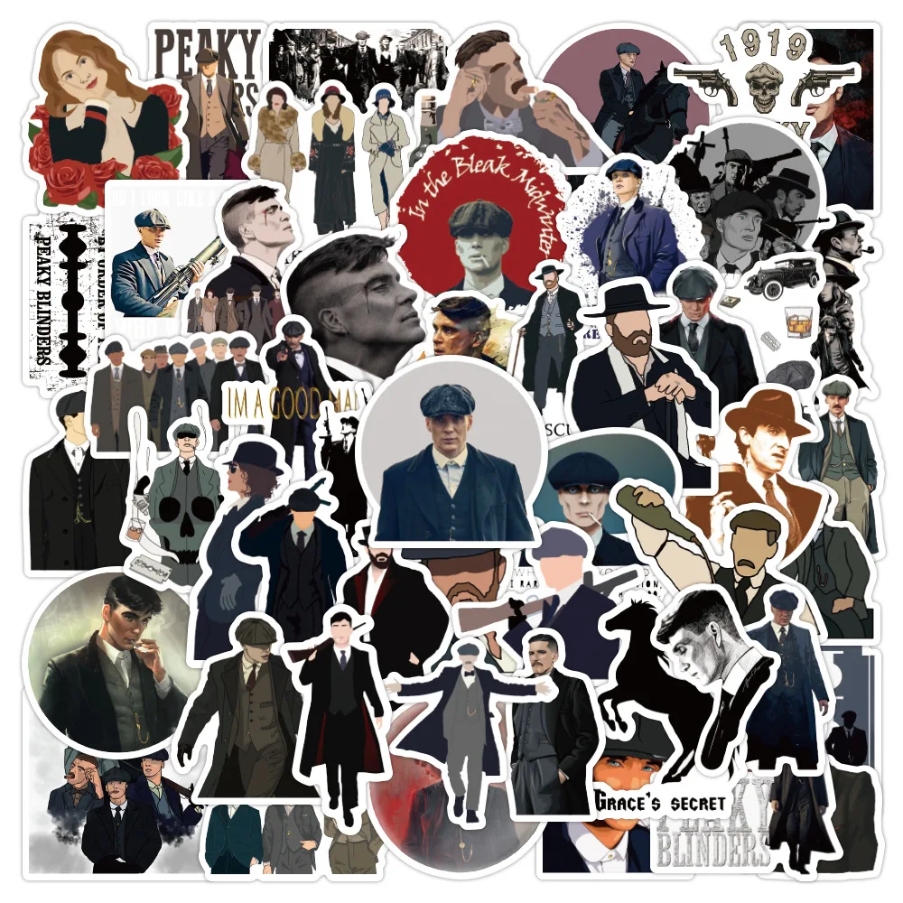 

10/50pcs Peaky Blinders Movie Punk Sticker For Phone Luggage Laptop Motorcycle Phone Waterproof Sticker For Kids