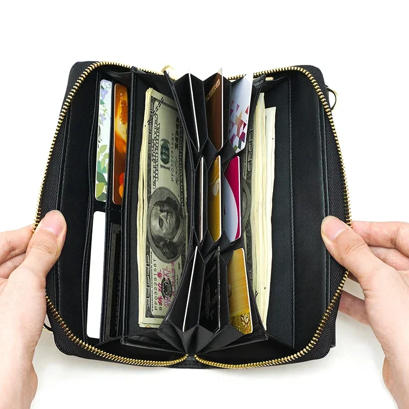 Модная дизайнерская сумка через плечо из натуральной кожи для девушек кошелек RFID