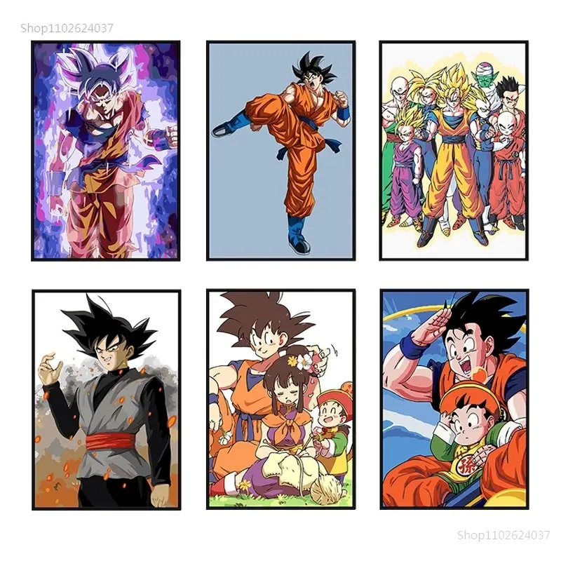 

5D DIY Diamond Painting Kit Japanese Anime Dragon Ball Goku Diamond Embroidery Mosaic Art Rhinestone Home Decor Gift