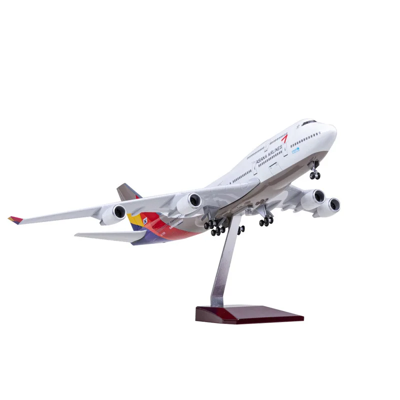Масштаб 1:150 47 см ASIANA 747 модель самолета миниатюрный самолет с колесным фонарем для