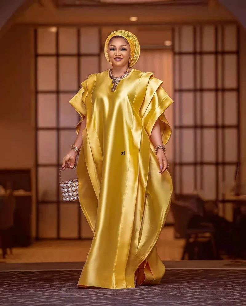 

African Dresses for Women Summer Fashion African Women V-neck Polyester Long Robes African Clothes Women