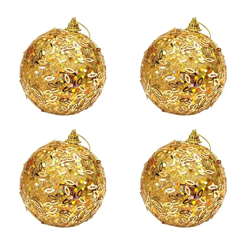 

4 шт., декоративные шары для новогодней елки