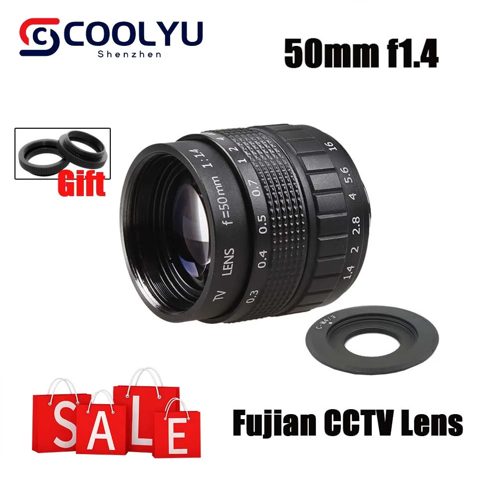 

Fujian 50mm CCTV Camera Lens TV Movie Focus F1.4 C Mount for Olympus E-P1 P2 P3 P5 PL1 PL2 PL3 PL5 PM1 OM-D EM5 EM10 Mirrorless