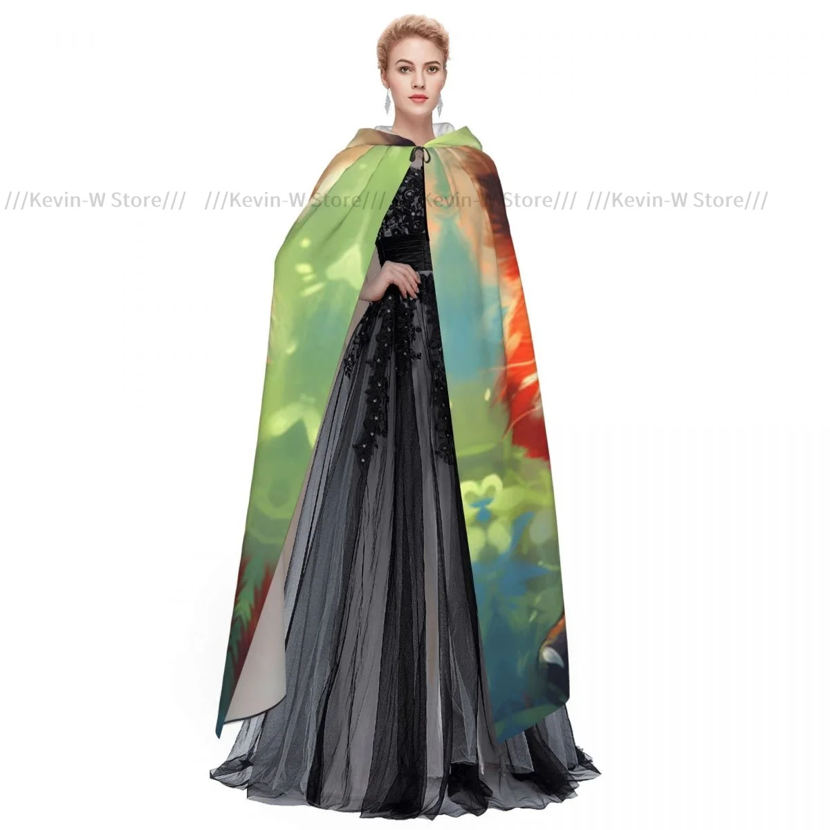 Унисекс для взрослых милый плащ с красной пандой в луге и капюшоном длинный