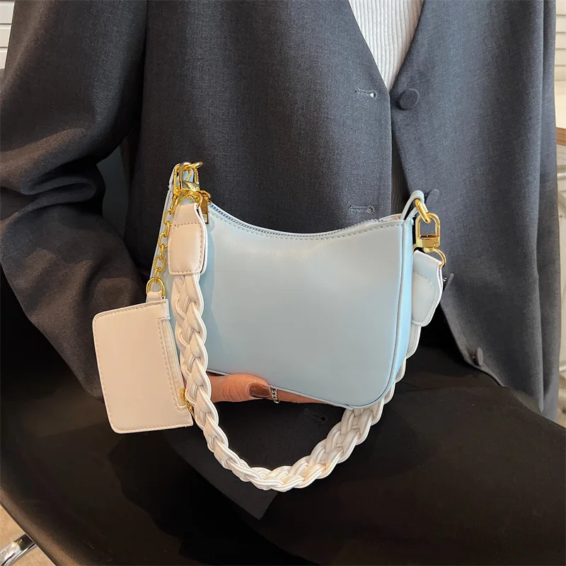 

Summer Shoulder Bags for Women New Luxury Designer Crossbody Women's Bag 2022 Trend Small Flap Solid Casual Woman Handbags