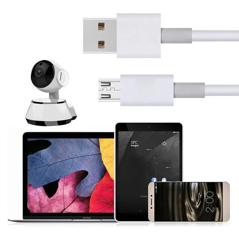 35 meteres long micro usb charging charger flexible white cable cord wire for samsung huawei xiaomi android smart mobile phone free global shipping